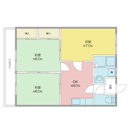 石刀駅 徒歩10分 2階の物件間取画像